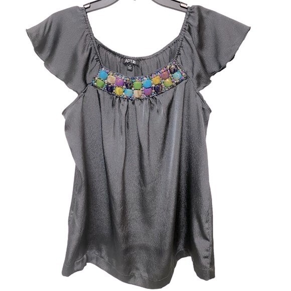 Apt 9 Shimmer Embellished Blouse - Picture 1 of 6